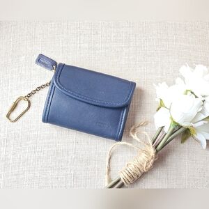 Vintage Coach Multi-Function Wallet Fob Case # 7219 ( Blue )
